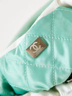 CHANEL MINI 20 HOBO BAG IN WHITE MIX LIGHT GREEN CALFSKIN