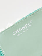 CHANEL MINI 20 HOBO BAG IN WHITE MIX LIGHT GREEN CALFSKIN