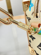 LOUIS VUITTON MINI SOFT TRUNK 18 IN VANILLA MONOGRAM CRAGGY CANVAS GOLD CHAIN