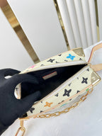 LOUIS VUITTON MINI SOFT TRUNK 18 IN VANILLA MONOGRAM CRAGGY CANVAS GOLD CHAIN