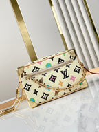 LOUIS VUITTON MINI SOFT TRUNK 18 IN VANILLA MONOGRAM CRAGGY CANVAS GOLD CHAIN