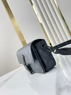 LOUIS VUITTON MONTSOURIS WEARABLE WALLET 22 IN GUN METAL MONOGRAM ECLIPSE CANVAS
