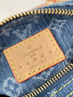 LOUIS VUITTON NANO SPEEDY 16 IN BLUE MONOGRAM DENIM GOLD HARDWARE