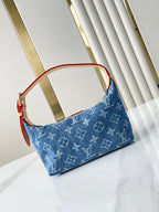 LOUIS VUITTON HILLS POCHETTE 18 IN BLUE MONOGRAM DENIM