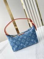 LOUIS VUITTON HILLS POCHETTE 18 IN BLUE MONOGRAM DENIM