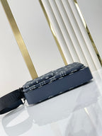 LOUIS VUITTON TRIO MESSENGER 25 IN PRUSSIAN BLUE MONOGRAM SHADOW CALFSKIN