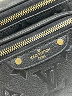 LOUIS VUITTON MINI BUMBAG 17 IN BLACK MONOGRAM EMPREINTE LEATHER GOLD HARDWARE