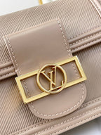 LOUIS VUITTON DAUPHINE MINI 20 IN MEDIUM BROWN EPI GRAINED CALFSKIN GOLD HARDWARE