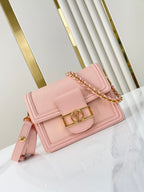 LOUIS VUITTON DAUPHINE MINI 20 IN LIGHT PINK EPI GRAINED CALFSKIN GOLD HARDWARE