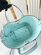LOUIS VUITTON BLOSSOM PM 20 IN SKY BLUE MONOGRAM PERFORATED CALFSKIN