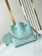 LOUIS VUITTON BELLA 22 IN SKY BLUE MONOGRAM PERFORATED CALFSKIN