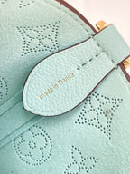LOUIS VUITTON BLOSSOM PM 20 IN SKY BLUE MONOGRAM PERFORATED CALFSKIN