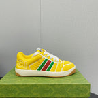 GUCCI Screener With Web Neoprene Low Top Sneakers Yellow