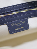 DIOR MEDIUM 31 D-VIBE BOWLING BAG IN BLUE MONOGRAM OBLIQUE JACQUARD