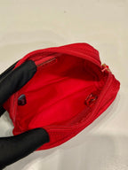 PRADA CLUTCH 12 IN PASSION RED RE-NYLON
