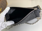 LOUIS VUITTON SLIM TRUNK 23 IN BLACK CROCODILE PATTERN CALFSKIN SILVER HARDWARE