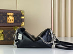 LOUIS VUITTON SLIM TRUNK 23 IN BLACK CROCODILE PATTERN CALFSKIN SILVER HARDWARE