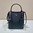 PRADA BUCKET BAG 23 IN BLACK SAFFIANO LEATHER