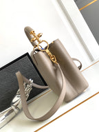 LOUIS VUITTON CAPUCINES BB 27 IN KHAKI BROWN TAURILLON GOLD HARDWARE