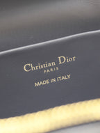 DIOR CARO MINI 16 VANITY CASE IN CERULEAN BLUE MONOGRAM DENIM