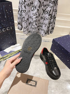 GUCCI ACE 30 SUPREME TRAINER BLACK CALFSKIN