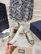 GUCCI ACE 30 SUPREME TRAINER LIGHT BROWN CALFSKIN