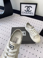 CHANEL CASUAL SHOES IN GREY LAMBSKIN