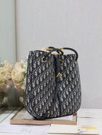 DIOR MEDIUM 34 NOLITA BAG IN BLUE MONOGRAM OBLIQUE JACQUARD