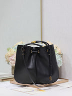 DIOR MEDIUM 34 NOLITA BAG IN BLACK SMOOTH CALFSKIN