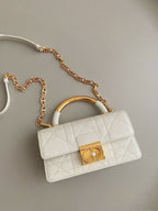 DIOR MINI ANGE 20 BAG IN WHITE CALFSKIN
