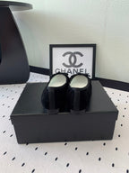 CHANEL BALLET FLAT BLACK VELVET