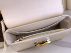 LOUIS VUITTON TWIST MM 23 IN QUARTZ WHITE EPI LEATHER GOLD HARDWARE