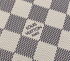 LOUIS VUITTON COSMETIC POUCH PM 19 IN WHITE GRAY DAMIER AZUR CANVAS