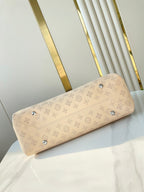 LOUIS VUITTON HAND IT ALL MM 32 IN CREAM MONOGRAM PERFORATE CALFSKIN SILVER HARDWARE