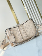 LOUIS VUITTON HAND IT ALL PM 29 IN BEIGE MONOGRAM PERFORATE CALFSKIN SILVER HARDWARE