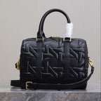 DIOR GROOVE BAG 25 IN BLACK MACROCANNAGE CALFSKIN WITH GOLD HARDWARE