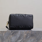 DIOR GROOVE BAG 25 IN BLACK MACROCANNAGE CALFSKIN WITH GOLD HARDWARE