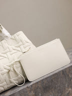 DIOR MEDIUM 37 TOUJOURS BAG IN WHITE CANNAGE GRAPHIC LAMBSKIN