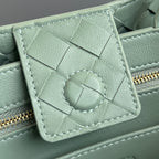 BOTTEGA VENETA SMALL ANDIAMO 29 IN CEDALON GREEN LAMBSKIN