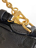 LOUIS VUITTON LIV POCHETTE 24 IN BLACK MONOGRAM EMPREINTE LEATHER GOLD HARDWARE