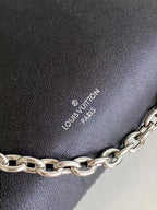 LOUIS VUITTON SLIM TRUNK 23 IN BLACK CALFSKIN SILVER HARDWARE