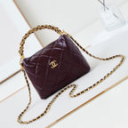 CHANEL HOBO BAG 18 IN WINE RED SOFT LAMBSKIN GOLD CHAIN