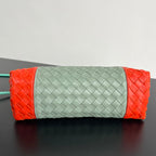 BOTTEGA VENETA EAST WEST ANDIAMO BAG 29 IN ORANGE AND LIGHT GREEN CALFSKIN