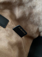 DIOR MEDIUM TOUJOURS BAG 28 IN BEIGE CANNAGE CALFSKIN BLACK STRAP