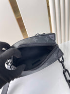 LOUIS VUITTON MINI SOFT TRUNK 18 IN GUN METAL MONOGRAM ECLIPSE CANVAS