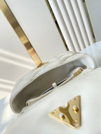 LOUIS VUITTON GO-14 PM 20 IN CREAM QUILTED LAMBSKIN GOLD HARDWARE