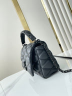 LOUIS VUITTON GO-14 MM 23 IN BLACK QUILTED LAMBSKIN BLACK HARDWARE