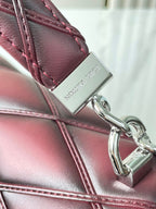 LOUIS VUITTON GO-14 PM 20 IN BORDEAUX RED QUILTED LAMBSKIN GOLD HARDWARE