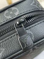 LOUIS VUITTON GETAWAY MESSENGER 18 IN GUN METAL MONOGRAM ECLIPSE CANVAS