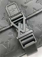 LOUIS VUITTON GETAWAY MESSENGER 18 IN BLACK EMBOSSED CALFSKIN